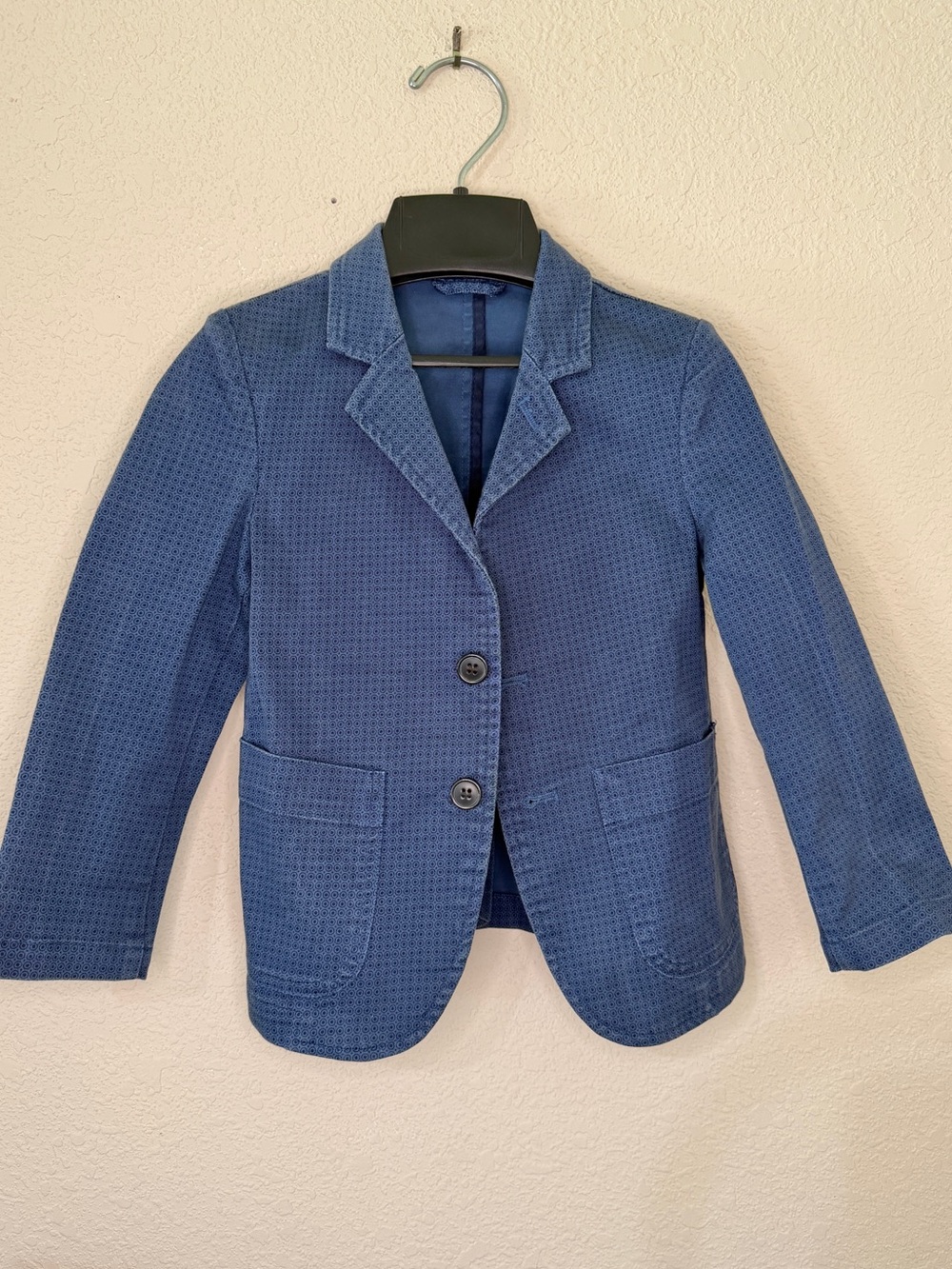 United Colors Of Benetton Blue Jacket Blazer Circle Dot Size XXSmall 3-4 years